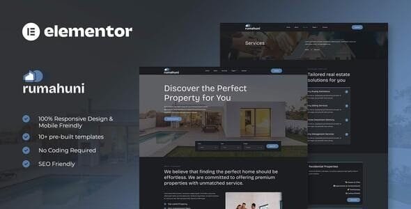 Rumahuni - Real Estate & Property Elementor Template Kit