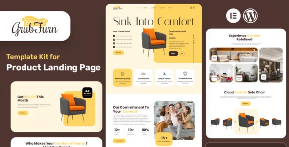 GrubFurn - Single Product Elementor Pro Template Kit