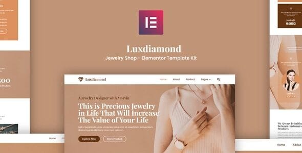Luxdiamond - Jewelry Shop Elementor Template Kit