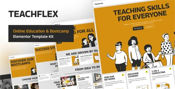 Teachflex - Online Education & Bootcamp Elementor Template Kit