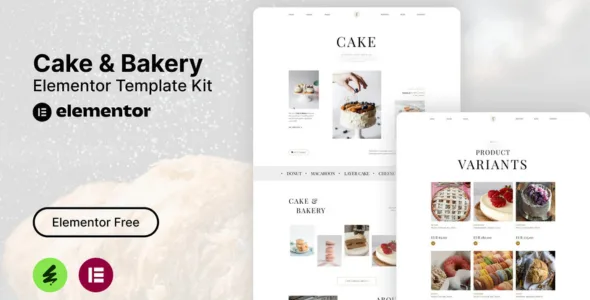 Tiffa - Cake & Bakery Elementor Template Kit
