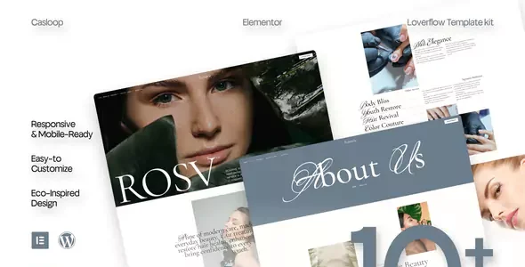 Rosavie - Soft Luxe Beauty Salon Elementor Template Kit