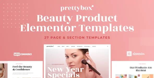Prettybox - Cosmetic & Beauty Products Shop Elementor Template Kit