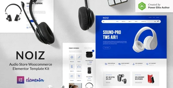 Noiz – Audio Store WooCommerce Elementor Template Kit