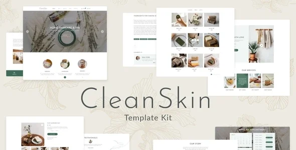 CleanSkin - Handmade Organic Soap & Natural Cosmetics Template Kit
