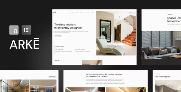 Arke - Interior Design Studio Elementor Template Kit