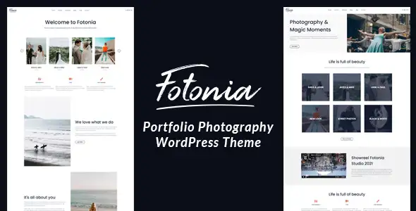 Fotonia Minimal Photography WordPress Theme