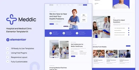 Meddic - Hospital and Medical Clinic Elementor Template Kit