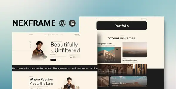 Nexframe - Photography & Portfolio Elementor Kit