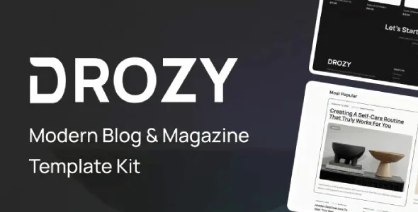 Drozy - Modern Blog & Magazine Elementor Pro Template Kit