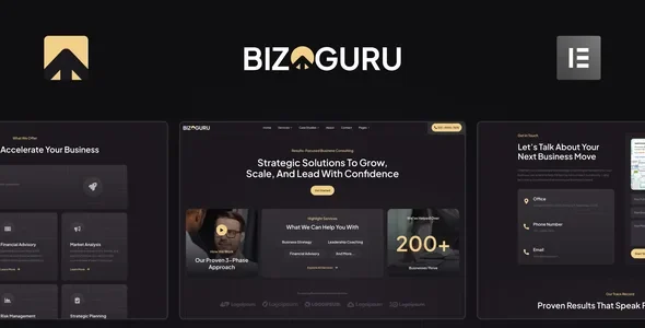 BizGuru - Business Consulting Elementor Template Kit