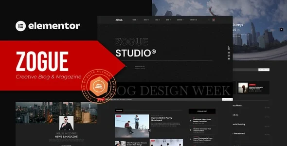 Zogue - Creative Blog & Magazine Elementor Pro Template Kit
