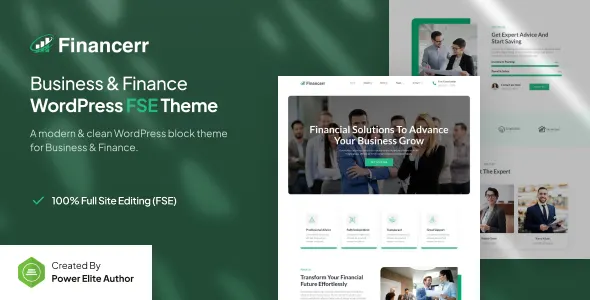 Financerr – Business & Finance Gutenverse FSE WordPress Theme