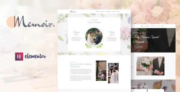 Memoir - Wedding Event & Party Organizer Elementor Template Kit