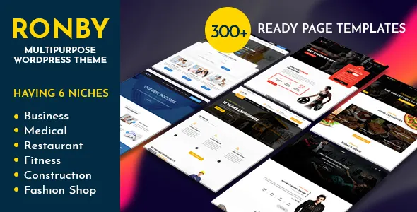 Ronby | 6 Niche Business Multi-Purpose Theme
