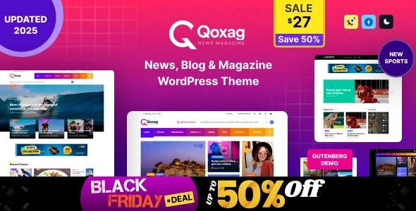 Qoxag – News Magazine Websites WordPress Theme